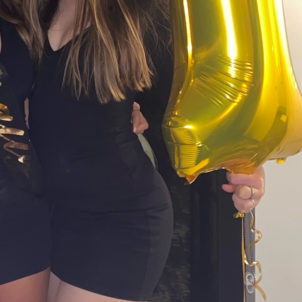 Lulus black long sleeve mini dress